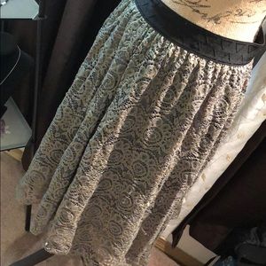 LuLaRoe Lola Skirt Lace Green